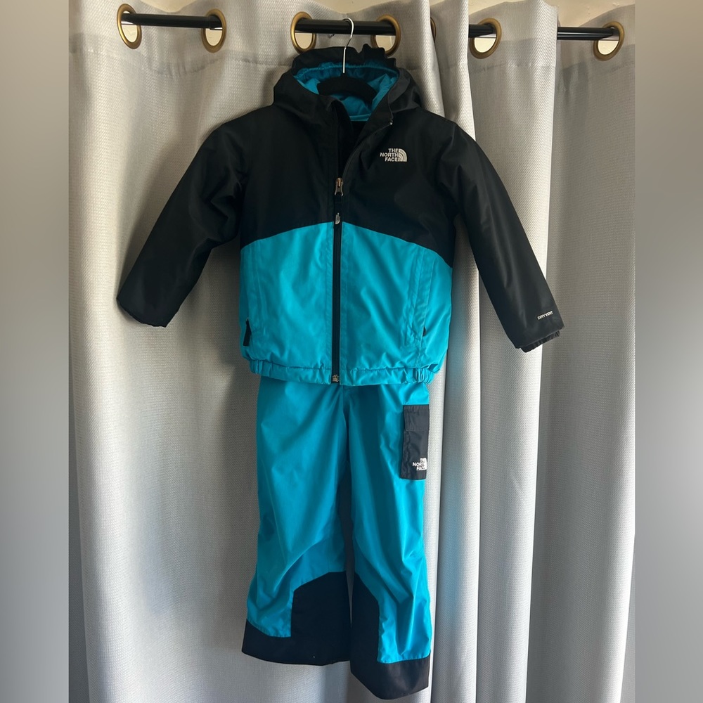 The North Face 4T winter ski/snow jacket and bibs.